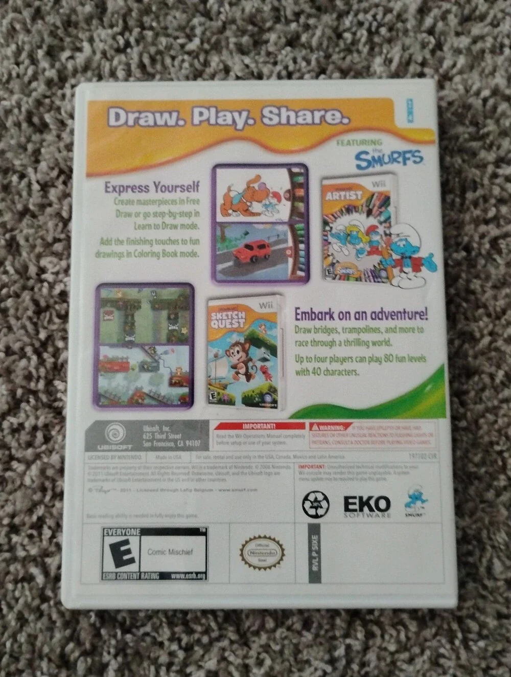Drawsome! Games (Nintendo Wii) - Complete in Case (CIB) w/ Manual - 2 Games in 1